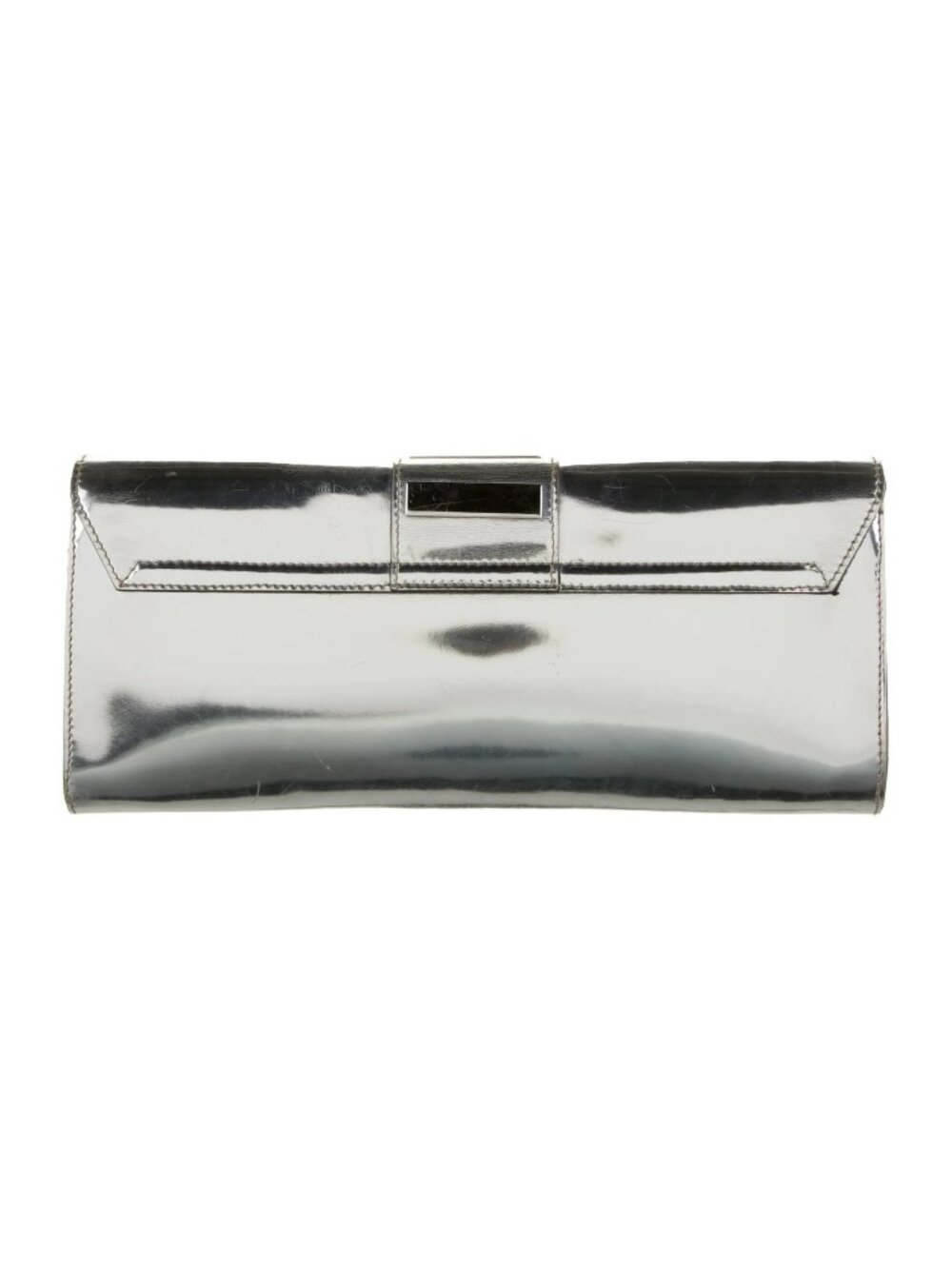 Gucci Silver Mirror Patent Leather Clutch - Picture 3 of 9